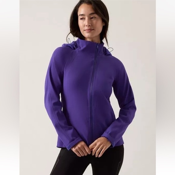 NWOT Athleta Glacier Softshell Jacket Noble Blue Purple Active Outdoor Women XS - Picture 1 of 14
